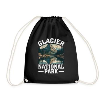 Glacier National Park Natur Design - Turnbeutel - Schwarz - Vorne