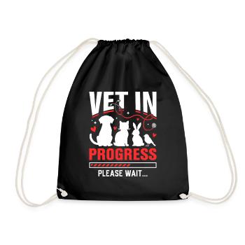 Veterinarian in training Lustig - Drawstring Bag - black - Front