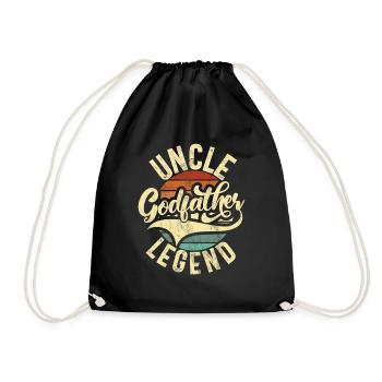 Best Uncle Proud Uncle Quote Humor - Drawstring Bag - black - Front