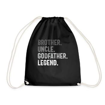 Best Uncle Proud Uncle Quote Humor - Drawstring Bag - black - Front