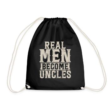 Best Uncle Proud Uncle Quote Humor - Drawstring Bag - black - Front