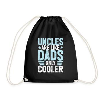 Best Uncle Proud Uncle Quote Humor - Drawstring Bag - black - Front