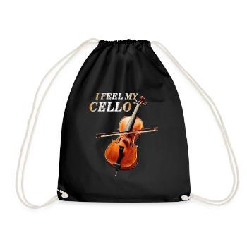 I FEEL MY CELLO - Turnbeutel - Schwarz - Vorne