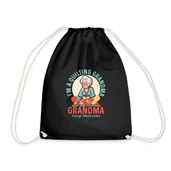 I'm A Quilting Grandma Quilter Sewing - Drawstring Bag - black - Front