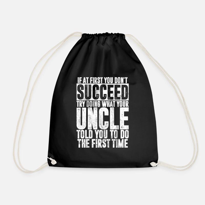 Bester Onkel Stolzer Onkel Zitat Humor - Turnbeutel - Schwarz