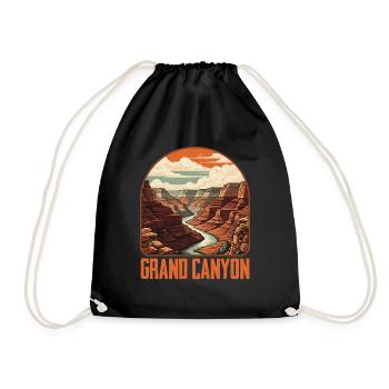 Grand Canyon Vintage Nature Design - Drawstring Bag - black - Front