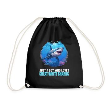 Grands requins blancs Grand requin blanc - Sac de sport léger - noir - Devant