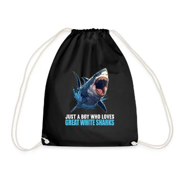 Grands requins blancs Grand requin blanc - Sac de sport léger - noir - Devant