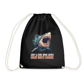 Grands requins blancs Grand requin blanc - Sac de sport léger - noir - Devant