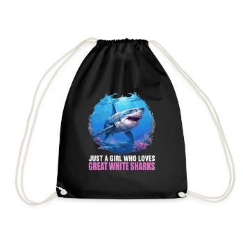 Grands requins blancs Grand requin blanc - Sac de sport léger - noir - Devant