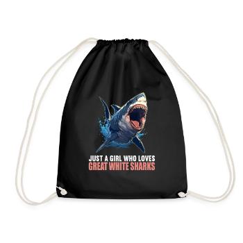 Grands requins blancs Grand requin blanc - Sac de sport léger - noir - Devant