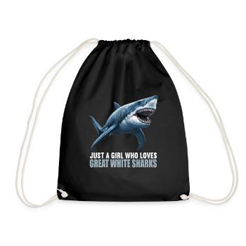 Grands requins blancs Grand requin blanc - Sac de sport léger - noir - Devant