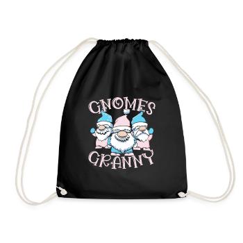 Garden Gnome Costume Gnomes Granny Gnome - Drawstring Bag - black - Front