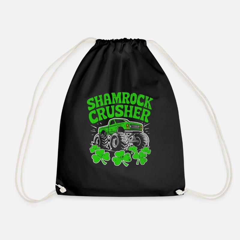 Skt Patricks Day Shamrock crusher - Turnbeutel - Schwarz