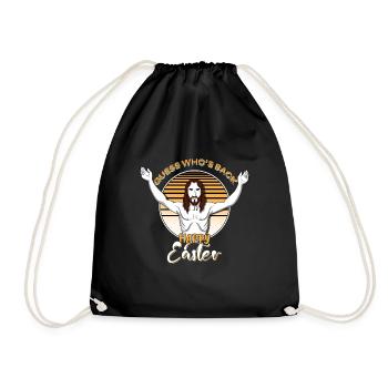 Guess Who's Back Happy Easter Ostern - Drawstring Bag - black - Front
