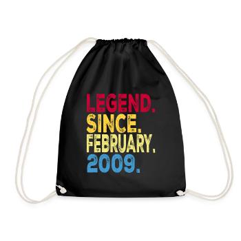 Légende depuis février 2009 Design Pour garçon , fille - Sac de sport léger - noir - Devant