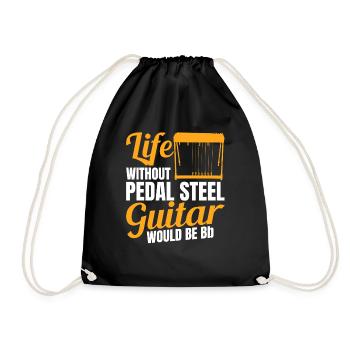 Pedal Steel Guitarist String Instrument Mountain - Turnbeutel - Schwarz - Vorne