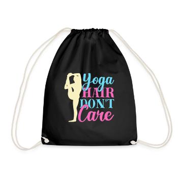 Yoga Cheveux Ne S’en soucie Pas Drôle Yoga - Sac de sport léger - noir - Devant