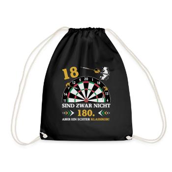 Les fléchettes 18 ne sont pas des fléchettes d’anniversaire de 180 - Sac de sport léger - noir - Devant
