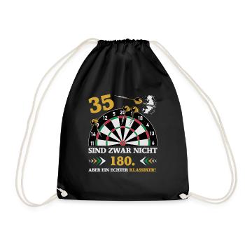 Darts 35 sind zwar nicht 180 Geburtstag Dart - Turnbeutel - Schwarz - Vorne
