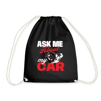 Posez-moi des questions sur ma voiture - Auto Mechanic Car Lover - Sac de sport léger - noir - Devant