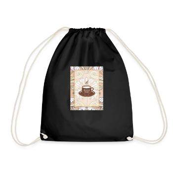 Kaffeebecher Kunst Coffee Mug Art - Drawstring Bag - black - Front