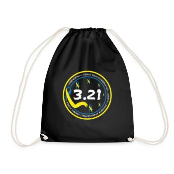 World Down Syndrome Day 3.21 Chromosome 21 - Drawstring Bag - black - Front