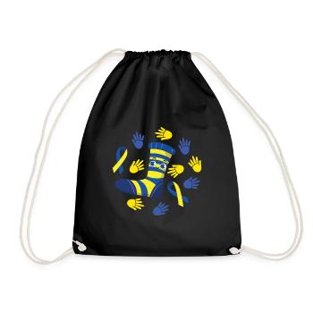 Des chaussettes gaies pour le soutien du syndrome de Down - Sac de sport léger - noir - Devant