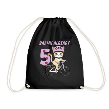 VÉLO CHAT BAAM !! DÉJÀ 5 - Sac de sport léger - noir - Devant