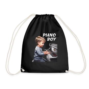 PIANO BOY - Drawstring Bag - black - Front