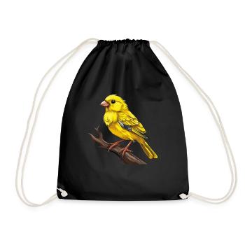 VOGEL KANARIENVOGEL - Turnbeutel - Schwarz - Vorne