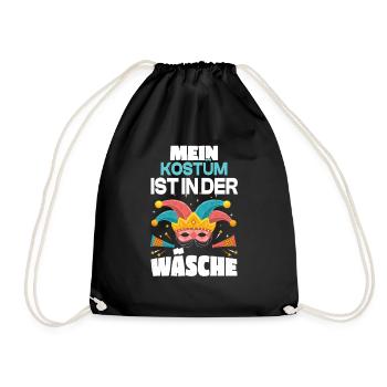 My costume is in the laundry Funny Carnival - Drawstring Bag - black - Front
