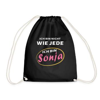 ICH BIN Sonja - Turnbeutel - Schwarz - Vorne