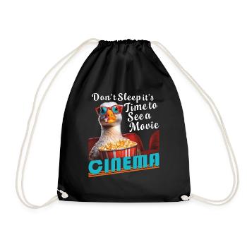 GANS Ne dort pas Voir un film - Sac de sport léger - noir - Devant