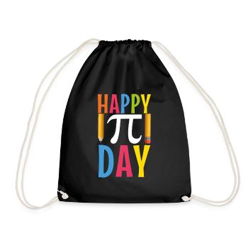 Celebrate Happy Pi Day in style and fun - Drawstring Bag - black - Front