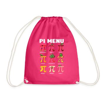 Pi Menü Obst Pi Day Lustige Mathematik Kunst - Turnbeutel - Fuchsia - Vorne