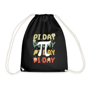 Pi Day Blossoms Magically Creative - Drawstring Bag - black - Front