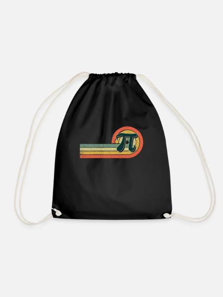Conception rétro de symbole Pi pour Pi Tag - Sac de sport léger - noir
