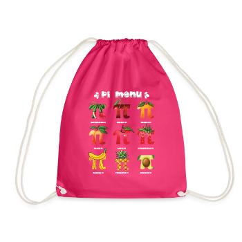 Pi Menü Fruchtfreunde Pi Day Spaß - Turnbeutel - Fuchsia - Vorne