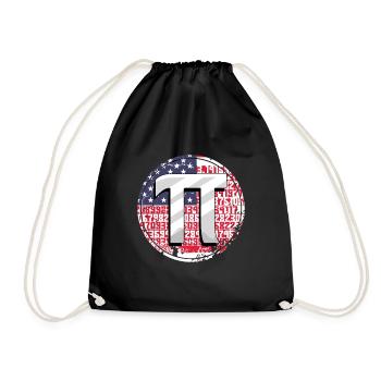 Numéros de balise Pi avec drapeau américain - Sac de sport léger - noir - Devant