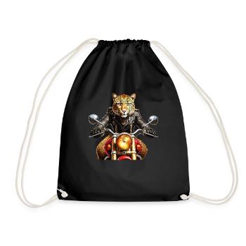 MOTORRAD LEOPARD - Turnbeutel - Schwarz - Vorne