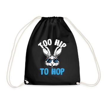 Trop branché pour sauter pour un amoureux des lapins - Sac de sport léger - noir - Devant