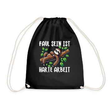 Sloth Lazy Sloth Lover Sloths - Drawstring Bag - black - Front