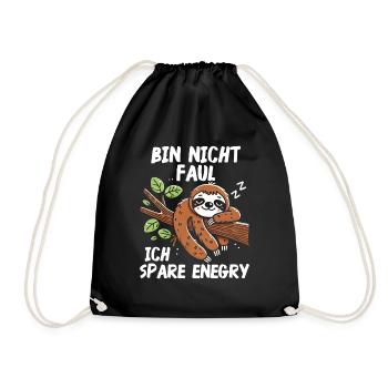 Sloth Lazy Sloth Lover Sloths - Drawstring Bag - black - Front