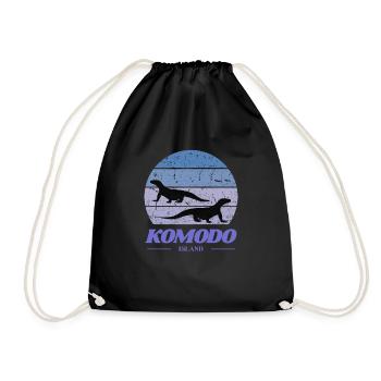 Komodo Island - Drawstring Bag - black - Front