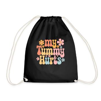 Motif de fleur My Stomachmy Hurts - Sac de sport léger - noir - Devant