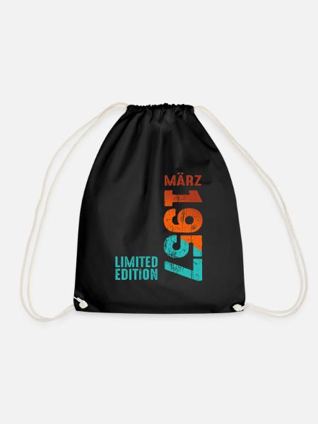 Legendär Seit März 1957 März 1957 Geburtstag 1957 - Turnbeutel - Schwarz