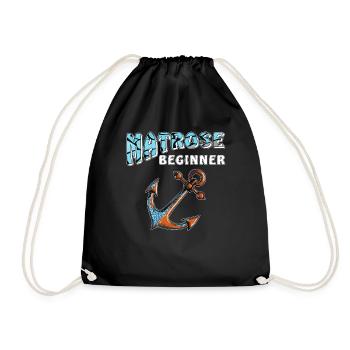 SHIP ANCHOR SAILOR BEGINNER - Drawstring Bag - black - Front