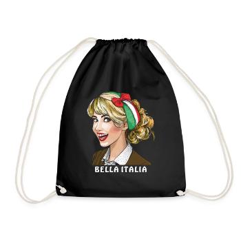 FRAU ITALIEN BELLA ITALIA - Turnbeutel - Schwarz - Vorne
