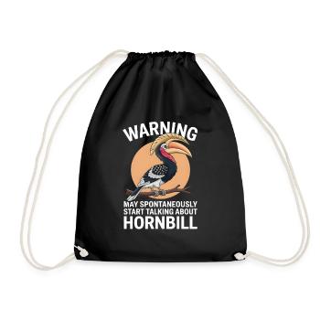 Nashornvogel - Turnbeutel - Schwarz - Vorne